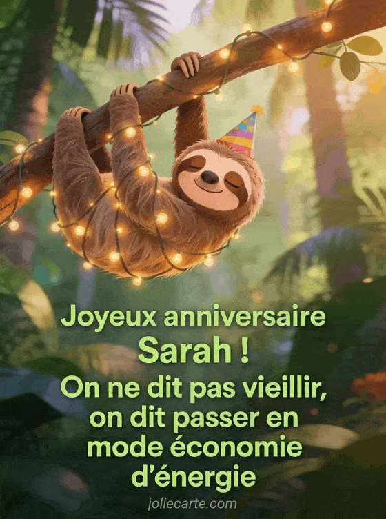 Joyeux anniversaire Sarah - Sarah humour