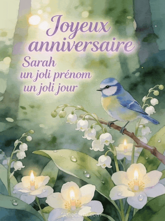 Joyeux anniversaire Sarah - Carte joyeux anniversaire sarah