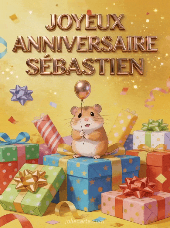 Joyeux anniversaire Sébastien - Carte joyeux anniversaire sebastien gratuite