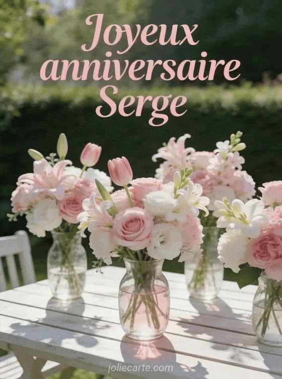 Joyeux anniversaire Serge - Serge fleurs