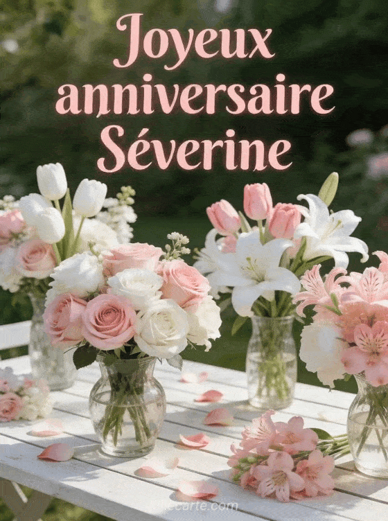 Joyeux anniversaire Séverine - Joyeux anniversaire severine fleurs