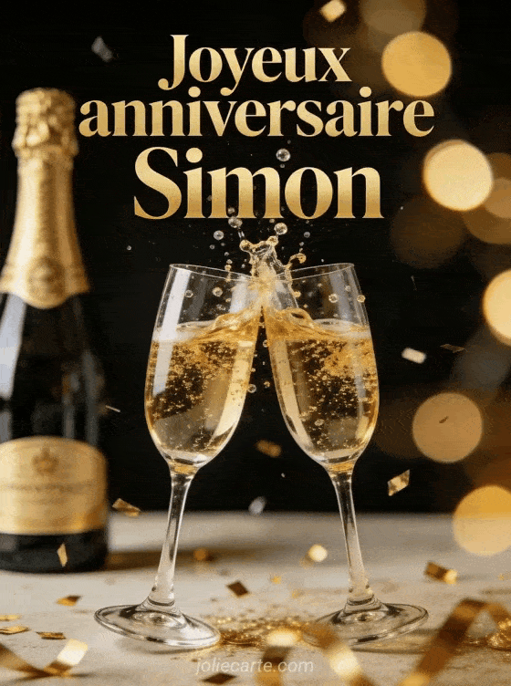 Joyeux anniversaire Simon - Joyeux anniversaire simon champagne