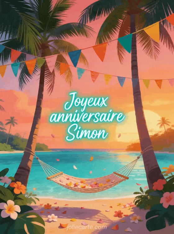 Joyeux anniversaire Simon - Carte joyeux anniversaire simon gratuite