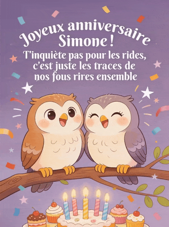 Joyeux anniversaire Simone - Simone rigolo
