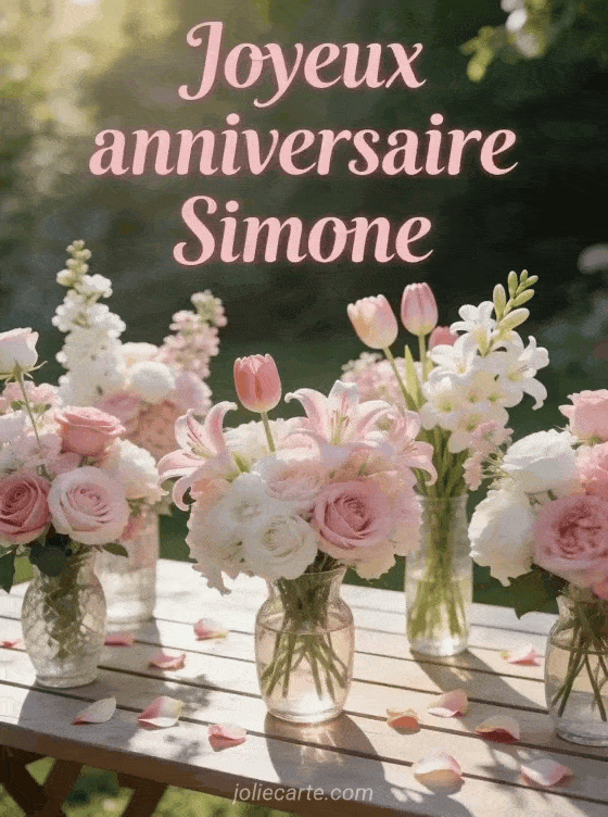 Joyeux anniversaire Simone - Joyeux anniversaire simone fleurs