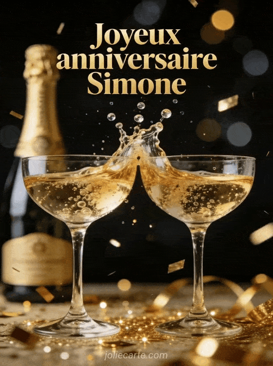 Joyeux anniversaire Simone - Simone champagne