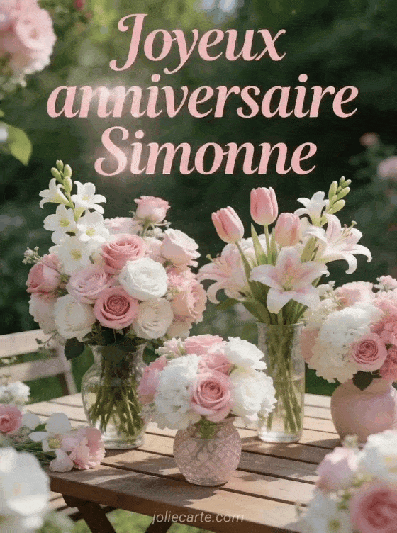 Joyeux anniversaire Simonne - Joyeux anniversaire simonne fleurs