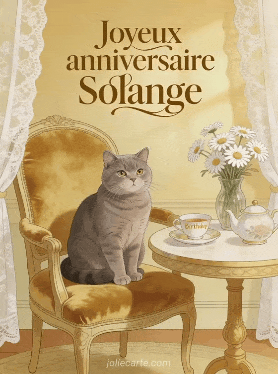 Joyeux anniversaire Solange - Carte joyeux anniversaire solange