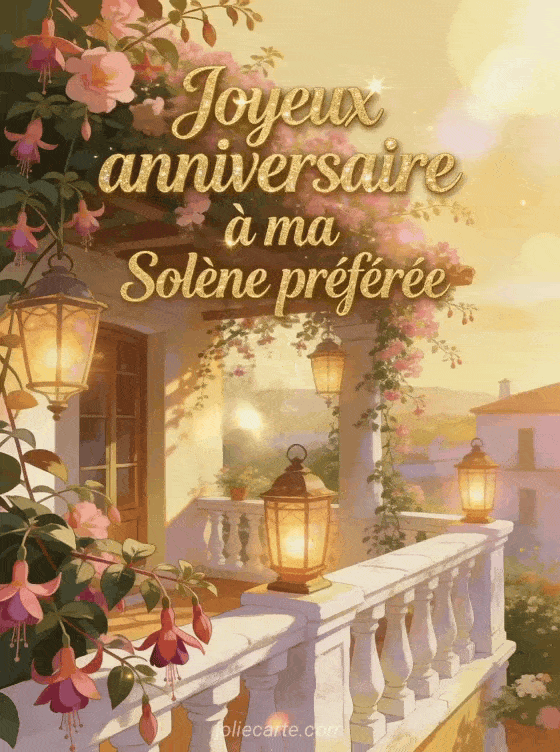 Joyeux anniversaire Solène - Carte joyeux anniversaire solene gratuite
