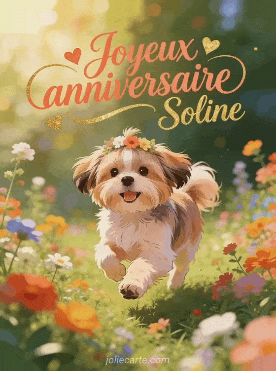 Joyeux anniversaire Soline - Carte joyeux anniversaire soline