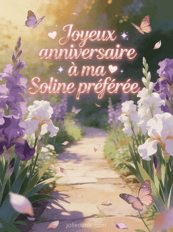 Joyeux anniversaire Soline - Carte joyeux anniversaire soline gratuite