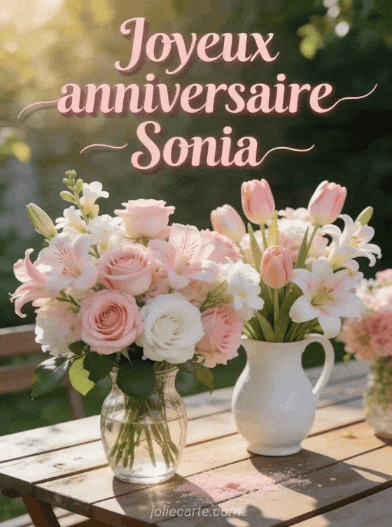Joyeux anniversaire Sonia - Joyeux anniversaire sonia fleurs