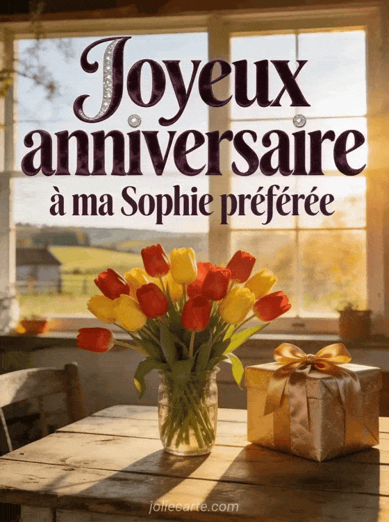 Joyeux anniversaire Sophie - Carte joyeux anniversaire sophie