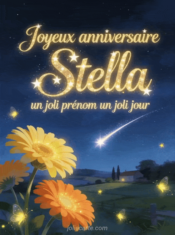 Joyeux anniversaire Stella - Carte joyeux anniversaire stella