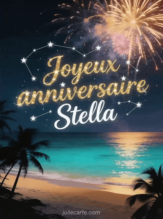 Joyeux anniversaire Stella - Joyeux anniversaire stella gif anime
