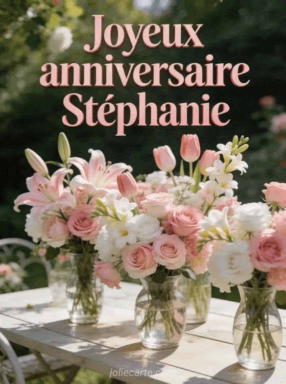 Joyeux anniversaire Stéphanie - Joyeux anniversaire stephanie fleurs