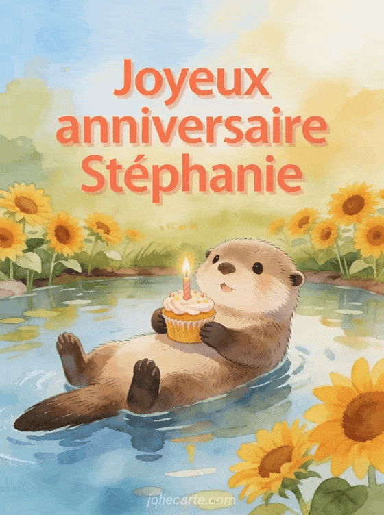 Joyeux anniversaire Stéphanie - Carte joyeux anniversaire stephanie gratuite