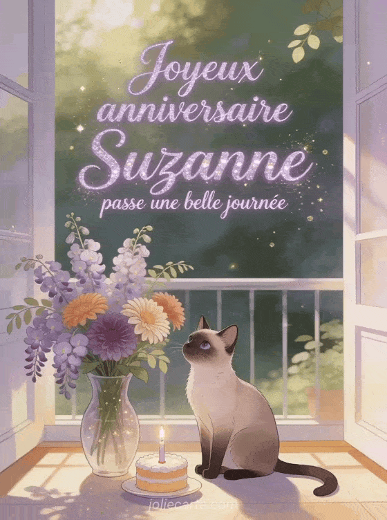 Joyeux anniversaire Suzanne - Carte joyeux anniversaire suzanne
