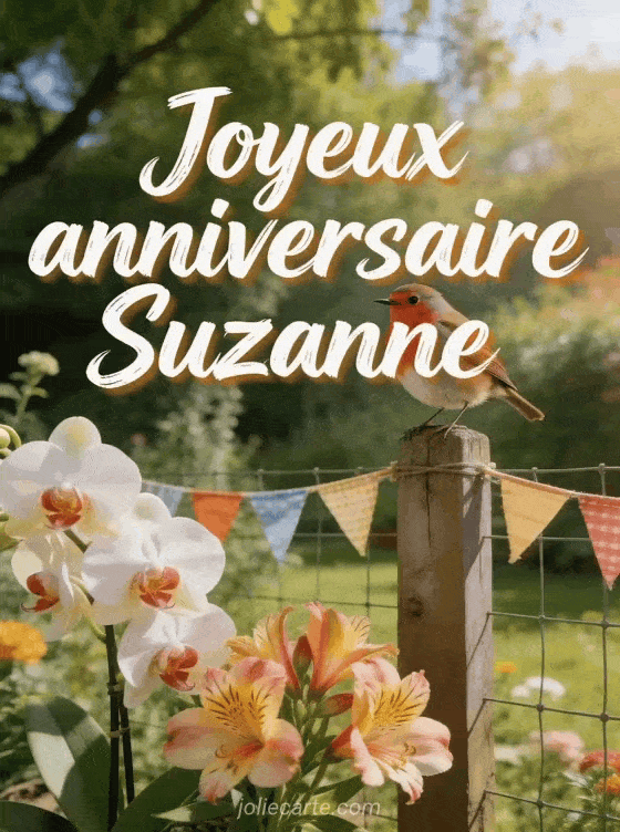 Joyeux anniversaire Suzanne - Carte joyeux anniversaire suzanne gratuite