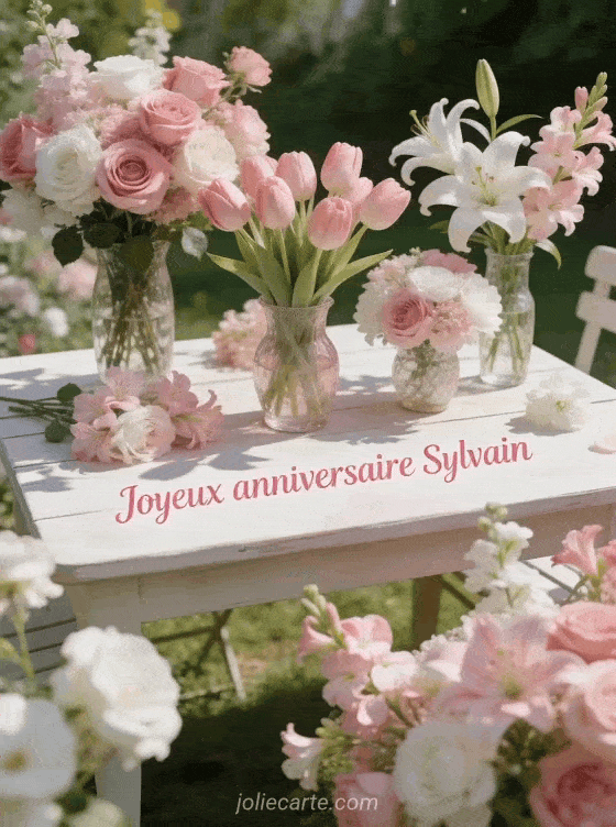Joyeux anniversaire Sylvain - Joyeux anniversaire sylvain fleurs