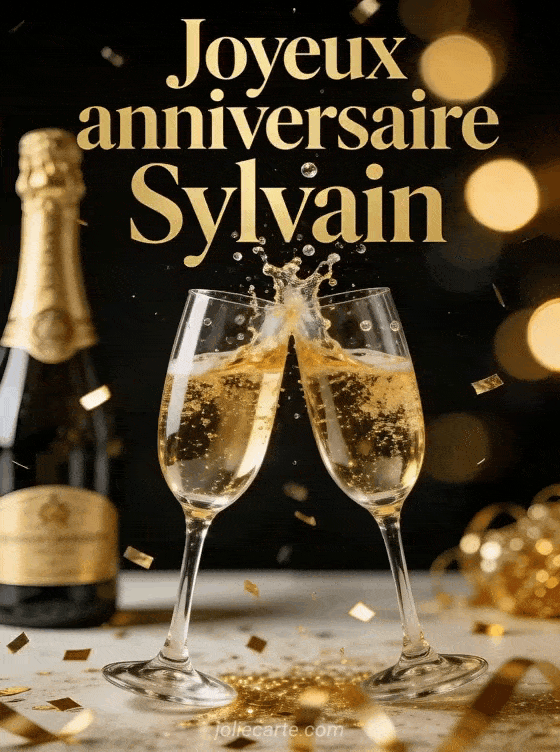 Joyeux anniversaire Sylvain - Joyeux anniversaire sylvain champagne