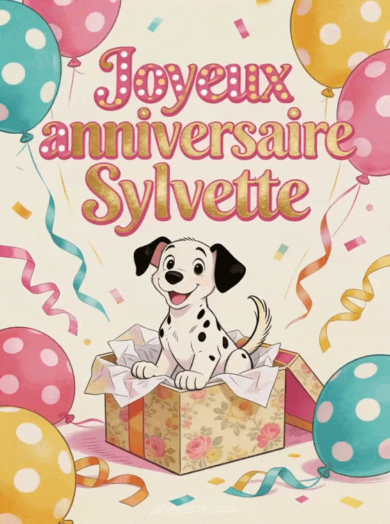 Joyeux anniversaire Sylvette - Carte joyeux anniversaire sylvette