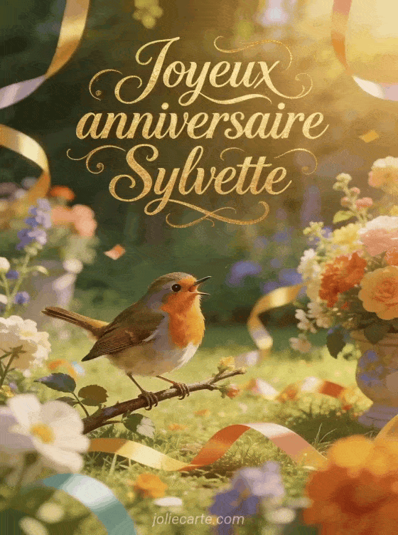 Joyeux anniversaire Sylvette - Carte joyeux anniversaire sylvette gratuite