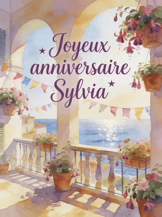 Joyeux anniversaire Sylvia - Carte joyeux anniversaire sylvia