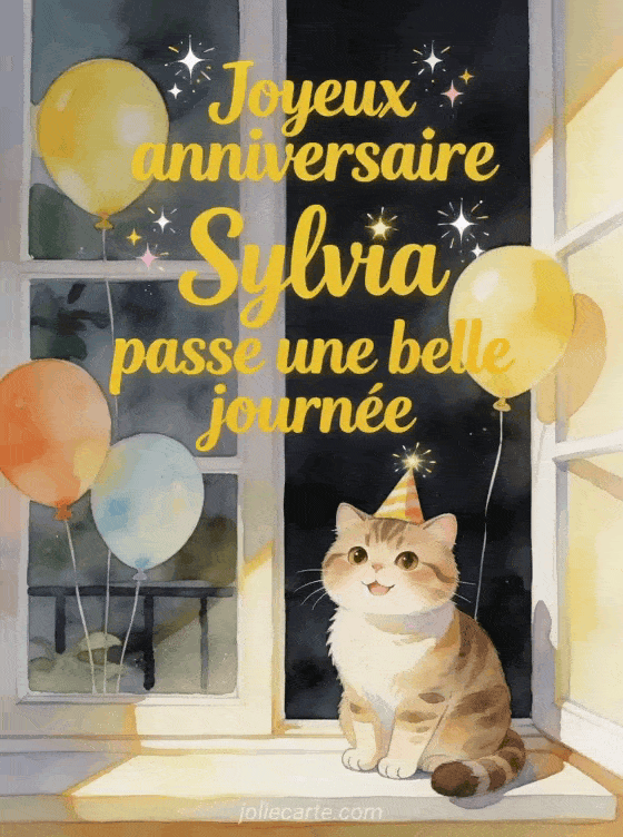 Joyeux anniversaire Sylvia - Joyeux anniversaire sylvia gif anime