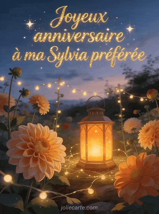 Joyeux anniversaire Sylvia - Carte joyeux anniversaire sylvia gratuite