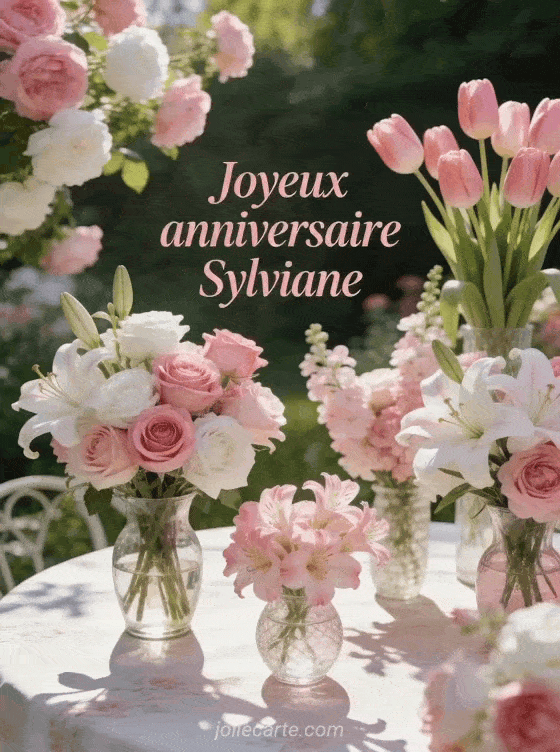 Joyeux anniversaire Sylviane - Joyeux anniversaire sylviane fleurs