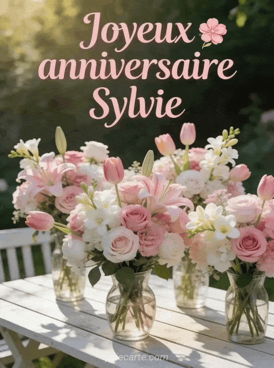Joyeux anniversaire Sylvie - Joyeux anniversaire sylvie fleurs