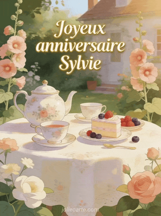 Joyeux anniversaire Sylvie - Carte joyeux anniversaire sylvie