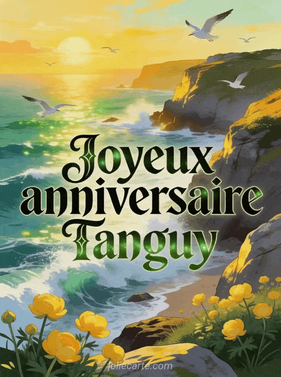 Joyeux anniversaire Tanguy - Carte joyeux anniversaire tanguy gratuite