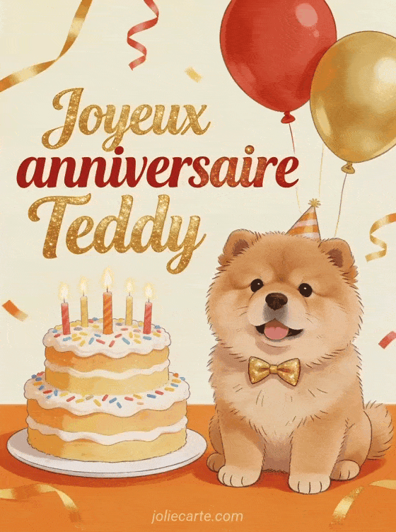 Joyeux anniversaire Teddy - Carte joyeux anniversaire teddy