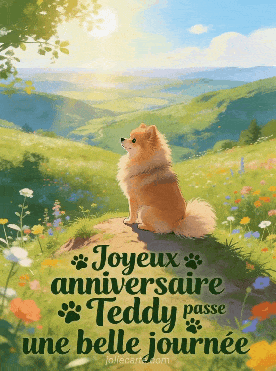 Joyeux anniversaire Teddy - Carte joyeux anniversaire teddy gratuite