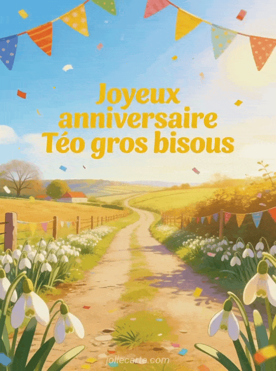 Joyeux anniversaire Téo - Joyeux anniversaire teo gros bisous
