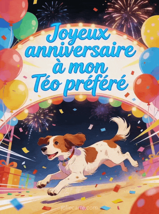 Joyeux anniversaire Téo - Carte joyeux anniversaire teo