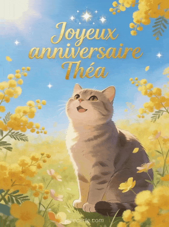 Joyeux anniversaire Théa - Joyeux anniversaire thea gif anime