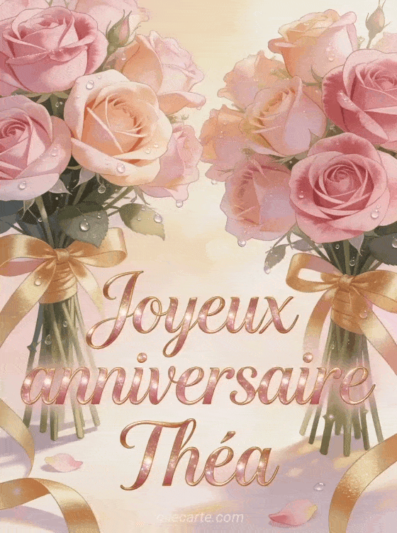 Joyeux anniversaire Théa - Carte joyeux anniversaire thea