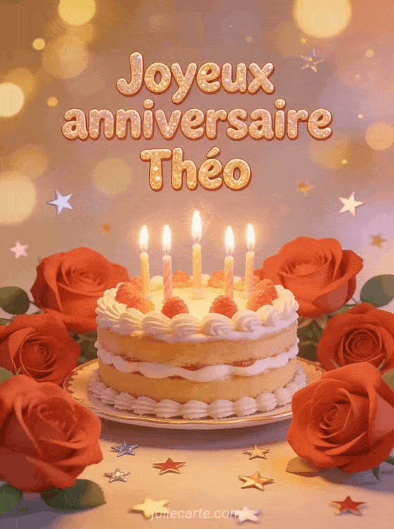 Joyeux anniversaire Théo - Carte joyeux anniversaire theo gratuite