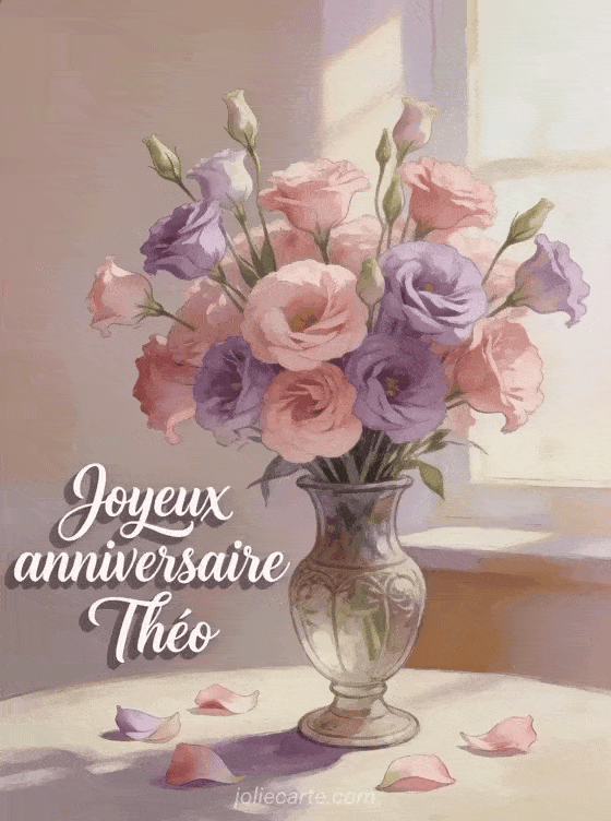 Joyeux anniversaire Théo - Joyeux anniversaire theo fleurs