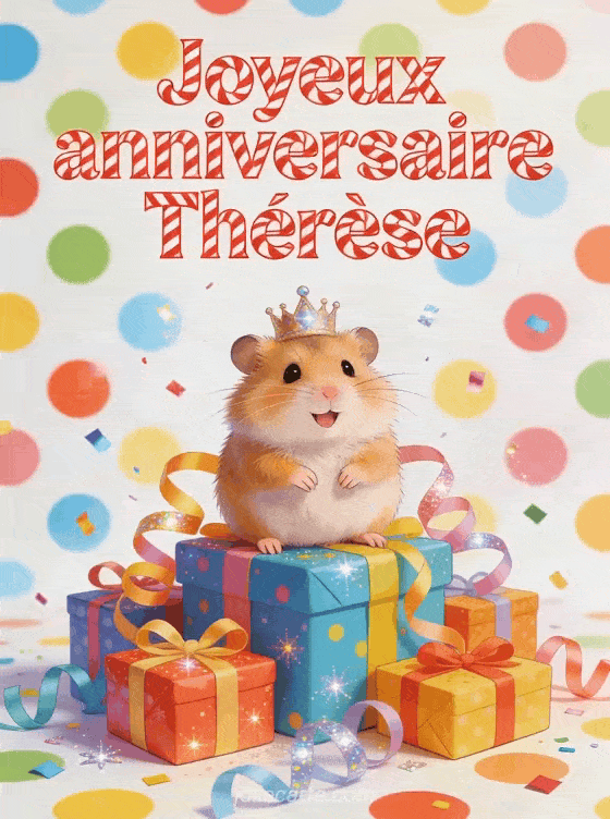 Joyeux anniversaire Thérèse - Carte joyeux anniversaire therese gratuite