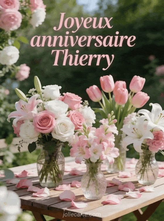 Joyeux anniversaire Thierry - Joyeux anniversaire thierry fleurs