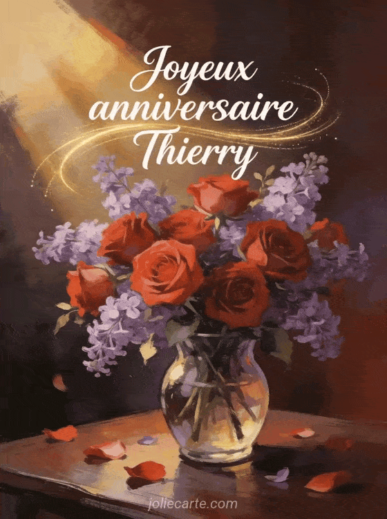 Joyeux anniversaire Thierry - Joyeux anniversaire thierry fleurs