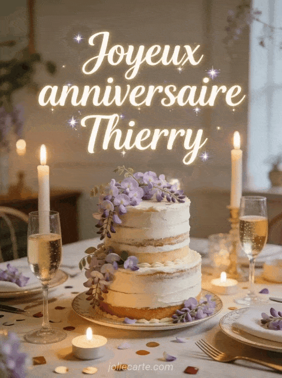 Joyeux anniversaire Thierry - Carte joyeux anniversaire thierry gratuite