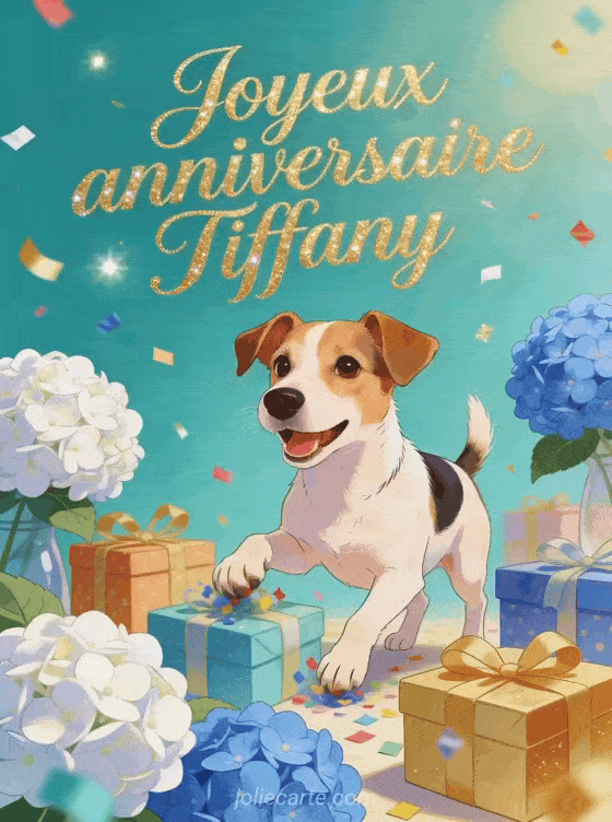 Joyeux anniversaire Tiffany - Carte joyeux anniversaire tiffany