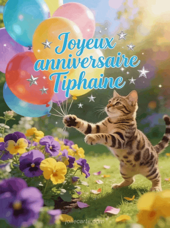 Joyeux anniversaire Tiphaine - Carte joyeux anniversaire tiphaine gratuite
