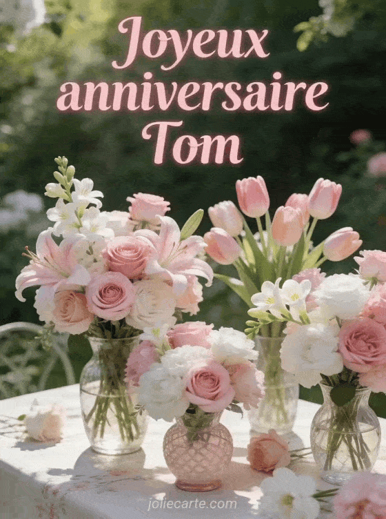 Joyeux anniversaire Tom - Joyeux anniversaire tom fleurs