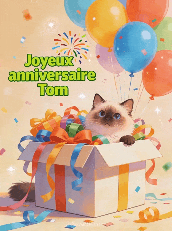 Joyeux anniversaire Tom - Joyeux anniversaire tom chat